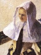VERMEER VAN DELFT, Jan Young Woman with a Water Jug (detail) r Norge oil painting reproduction